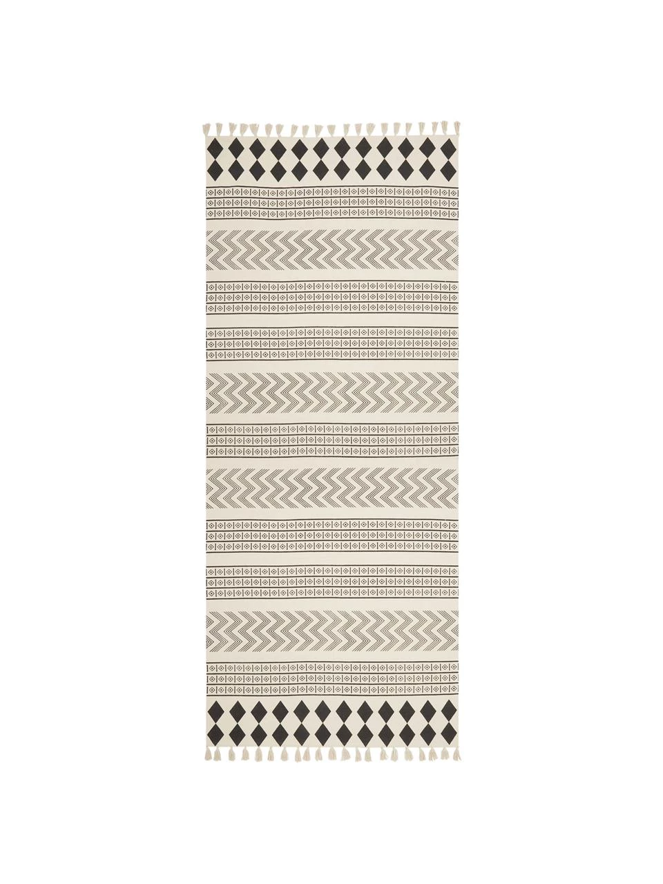 Westwing Collection Handgewebter Baumwollläufer Edna im Ethno Style, B 80 x L 250 cm 3 Westwing Collection Handgewebter Baumwollläufer Edna im Ethno Style, B 80 x L 250 cm