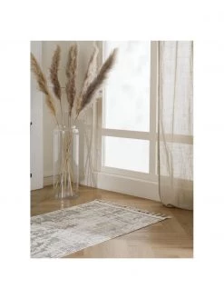 Westwing Collection Handgewebter Baumwollläufer Jasmine in Beige/Taupe im Vintage-Style, B 80 x L 250 cm -Teppiche Verkaufsgeschäft Handgewebter Baumwolllaufer Jasmine in BeigeTaupe im Vintage Style 2