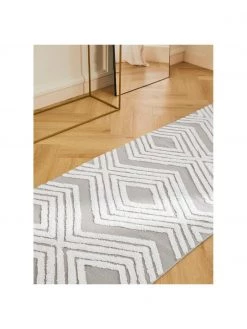 Westwing Collection Handgewebter Baumwolll&auml;ufer Ziggy mit erhabener Hoch-Tief-Struktur, B 80 x L 200 cm -Teppiche Verkaufsgeschäft Handgewebter Baumwolllaufer Ziggy mit erhabener Hoch Tief Struktur 2