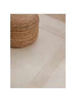 Westwing Collection Handgewebter Baumwollteppich Dania in Cremeweiß, B 80 x L 150 cm (Größe XS) -Teppiche Verkaufsgeschäft Handgewebter Baumwollteppich Dania in Cremeweiss 1