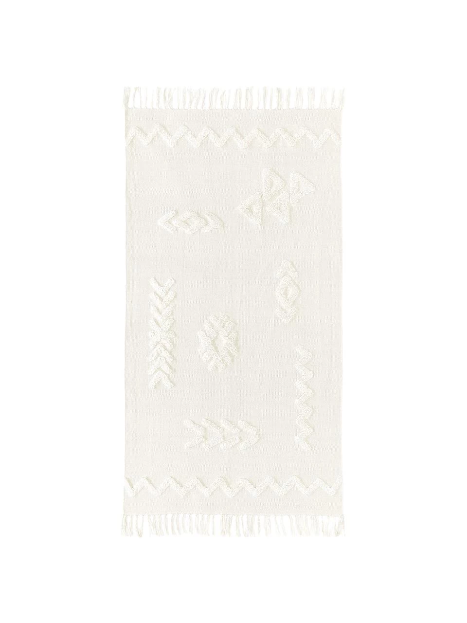 Westwing Collection Handgewebter Baumwollteppich Fenna mit Hoch-Tief-Struktur und Fransen, B 80 x L 150 cm (Größe XS) 3 Westwing Collection Handgewebter Baumwollteppich Fenna mit Hoch-Tief-Struktur und Fransen, B 80 x L 150 cm (Größe XS)