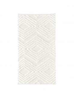 Westwing Collection Handgewebter Baumwollteppich Ziggy mit erhabener Hoch-Tief-Struktur, B 80 x L 150 cm (Größe XS)