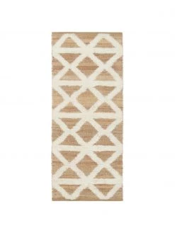 Westwing Collection Handgewebter Juteläufer Malea in Beige/Cremeweiß, B 80 x L 200 cm