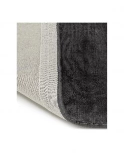 Westwing Collection Handgewebter Viskoseteppich Jane in Anthrazit-Schwarz, B 80 x L 150 cm (Größe XS) -Teppiche Verkaufsgeschäft Handgewebter Viskoseteppich Jane in Anthrazit Schwarz 4