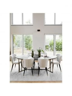 Westwing Collection Handgewebter Viskoseteppich Jane in Silbergrau, B 80 x L 150 cm (Größe XS) -Teppiche Verkaufsgeschäft Handgewebter Viskoseteppich Jane in Silbergrau 2