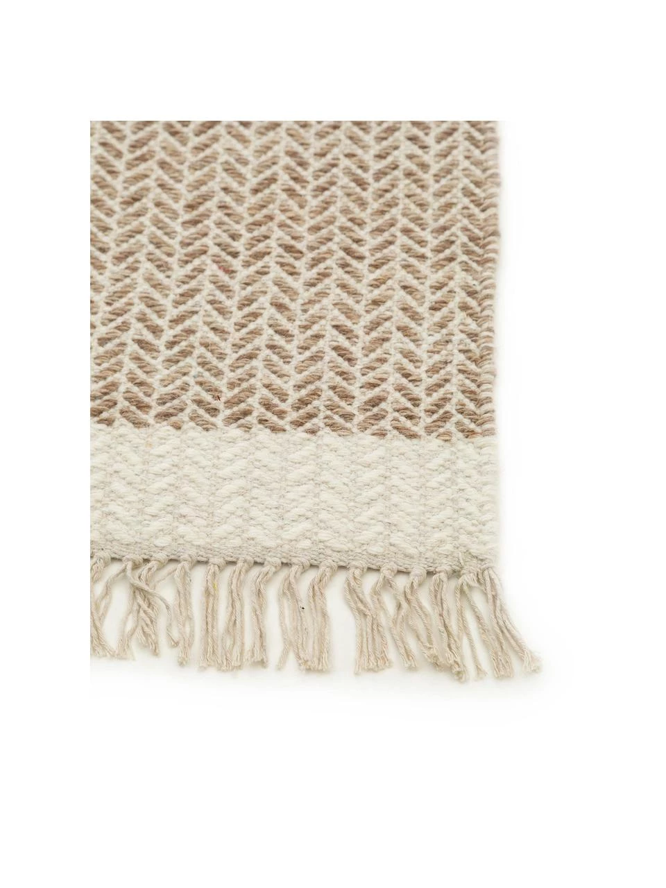 Benuta Handgewebter Wollteppich Kim in Beige/Creme, mit Fransen, B 80 x L 120 cm (Größe XS) 5 Benuta Handgewebter Wollteppich Kim in Beige/Creme, mit Fransen, B 80 x L 120 cm (Größe XS) – Bild 3