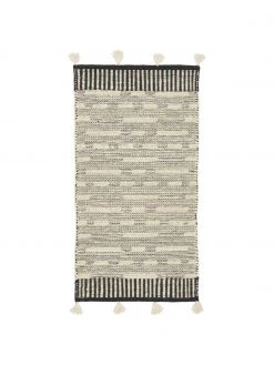 Westwing Collection Handgewebter Wollteppich Rue mit Fransen, B 80 x L 150 cm (Größe XS)