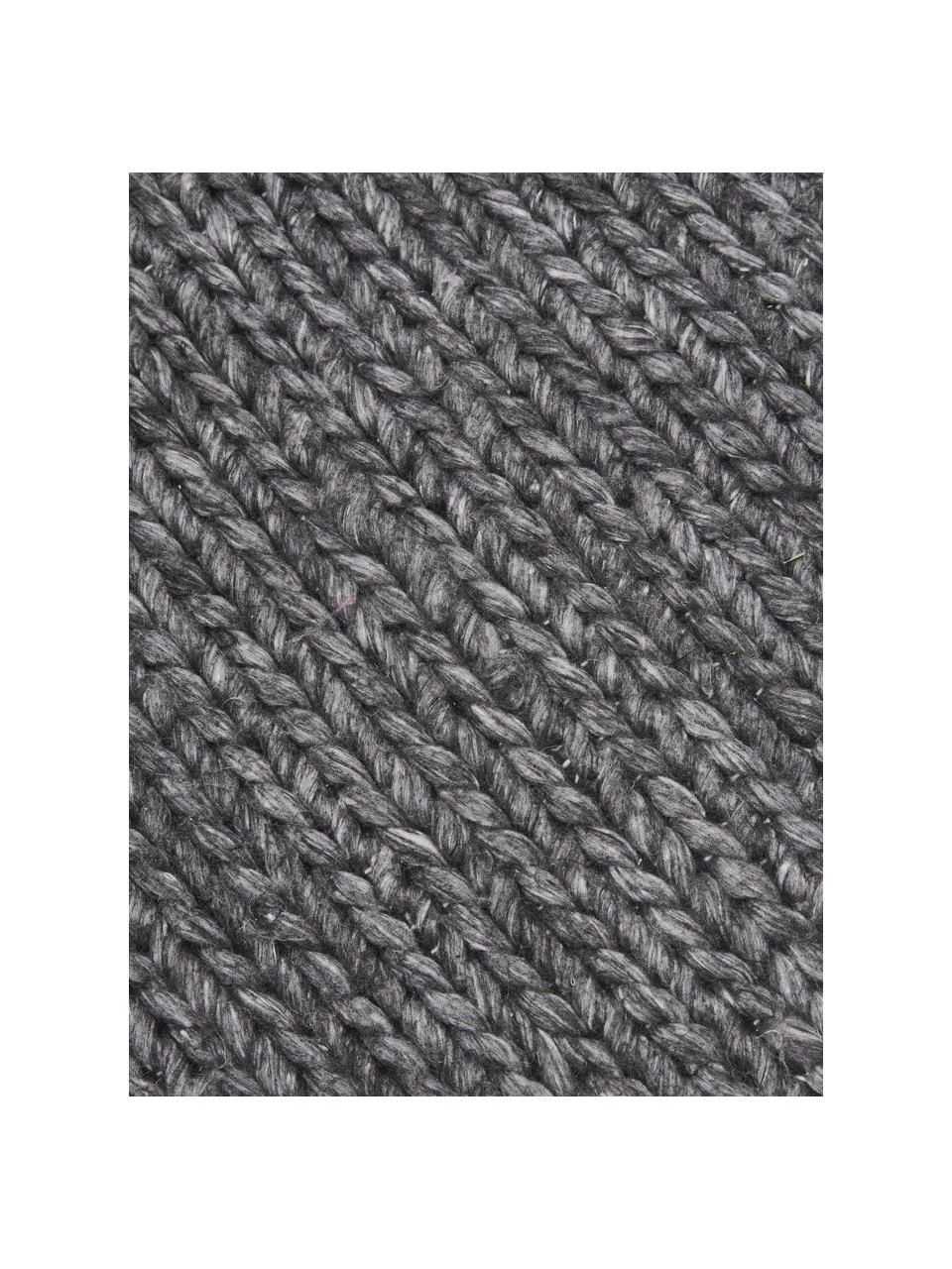 Benuta Handgewebter Wollteppich Uno in Dunkelgrau meliert mit geflochtener Struktur, B 120 x L 170 cm (Größe S) 7 Benuta Handgewebter Wollteppich Uno in Dunkelgrau meliert mit geflochtener Struktur, B 120 x L 170 cm (Größe S) – Bild 5