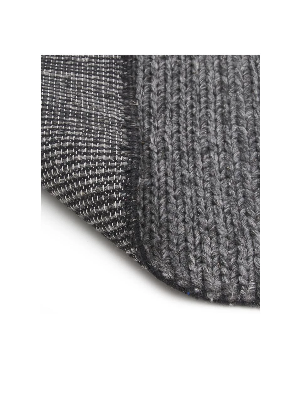 Benuta Handgewebter Wollteppich Uno in Dunkelgrau meliert mit geflochtener Struktur, B 120 x L 170 cm (Größe S) 8 Benuta Handgewebter Wollteppich Uno in Dunkelgrau meliert mit geflochtener Struktur, B 120 x L 170 cm (Größe S) – Bild 6