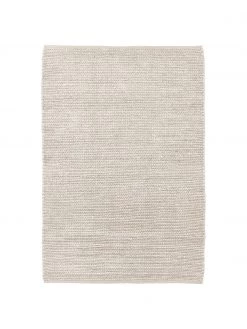 Benuta Handgewebter Wollteppich Uno in Taupe mit geflochtener Struktur, B 120 x L 170 cm (Größe S)