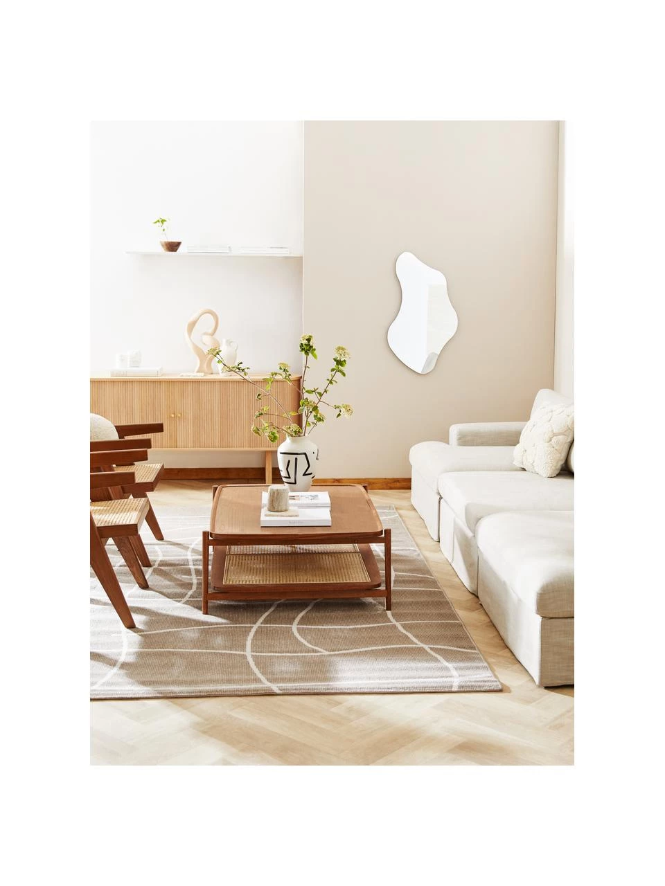 Westwing Collection In- & Outdoor-Teppich Lillyan in Taupe, B 200 x L 300 cm (Größe L) 4 Westwing Collection In- & Outdoor-Teppich Lillyan in Taupe, B 200 x L 300 cm (Größe L) – Bild 2