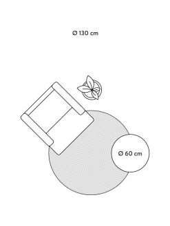 Benuta In- & Outdoor-Teppich River mit floralem Muster, Ø 130 cm (Größe M) -Teppiche Verkaufsgeschäft In and Outdoor Teppich River mit floralem Muster 10