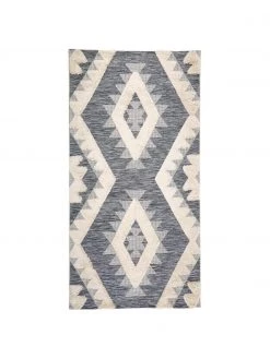 In- & Outdoor-Teppich Tiddas mit Hoch-Tief-Effekt in Grau-Creme, B 80 x L 150 cm (Größe XS)