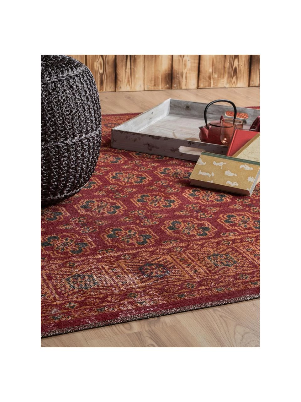 In- & Outdoor-Teppich Tilas in Rot/Orange, Orient Style, B 120 x L 170 cm (Größe S) 4 In- & Outdoor-Teppich Tilas in Rot/Orange, Orient Style, B 120 x L 170 cm (Größe S) – Bild 2