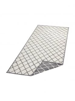 In- und Outdoor-Wendel&auml;ufer Malaga in Grau/Creme, B 80 x L 350 cm -Teppiche Verkaufsgeschäft In und Outdoor Wendelaufer Malaga in GrauCreme 3