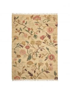 Jute-Teppich Flora mit Fransen, B 140 x L 200 (Größe S)