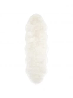 Westwing Collection Kunstfell-Teppich Mathilde, glatt, B 60 x L 180 cm