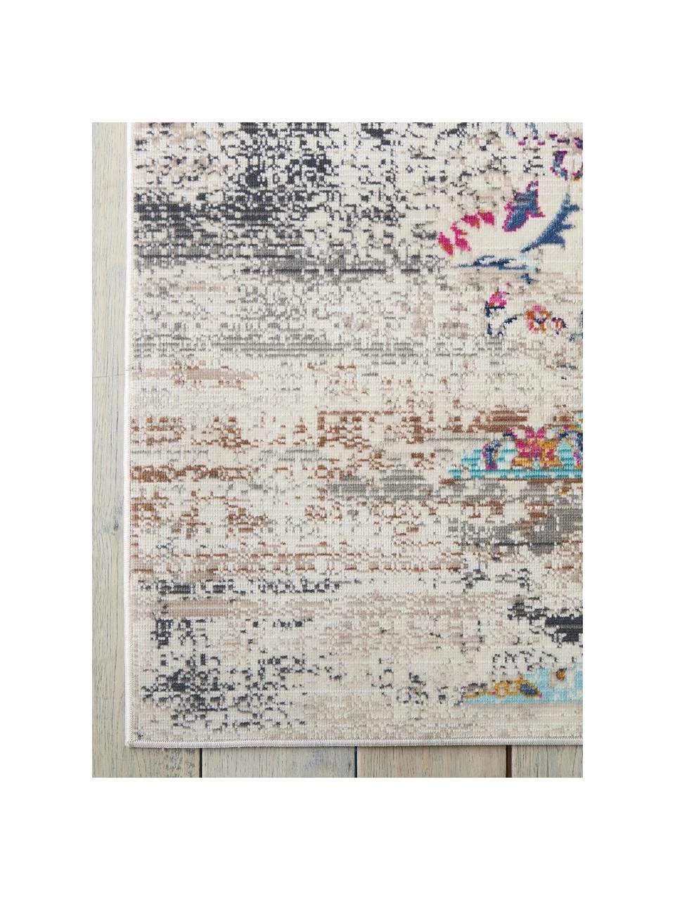 Niederflor-Läufer Kashan mit bunten Ornamenten, B 70 x L 245 cm 6 Niederflor-Läufer Kashan mit bunten Ornamenten, B 70 x L 245 cm – Bild 4