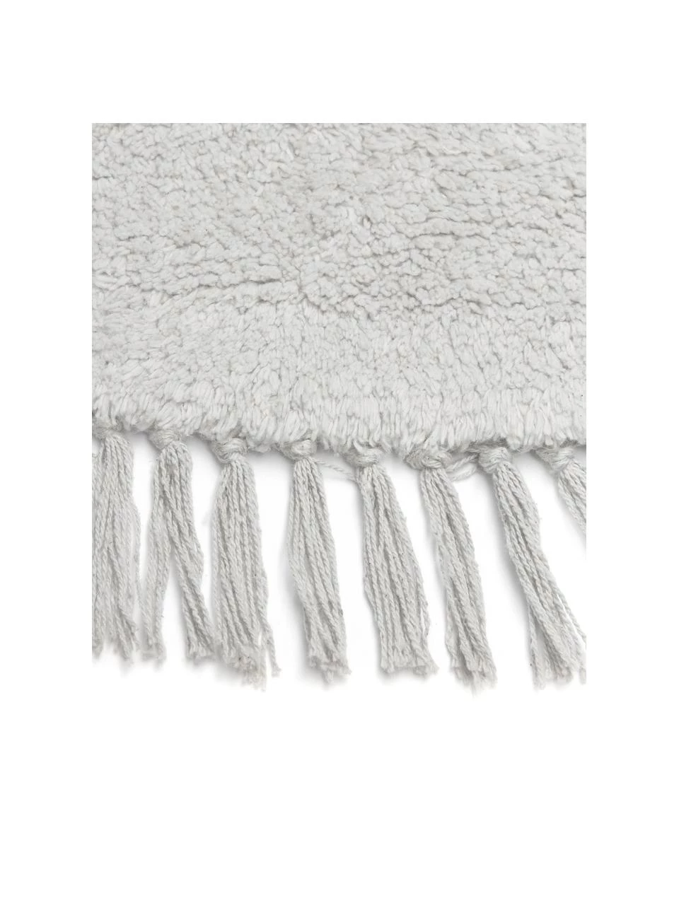 Westwing Collection Runder Baumwollteppich Daya mit Fransen, handgetuftet, Ø 110 cm (Größe S) 6 Westwing Collection Runder Baumwollteppich Daya mit Fransen, handgetuftet, Ø 110 cm (Größe S) – Bild 4