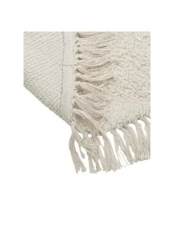 Westwing Collection Runder Baumwollteppich Daya mit Fransen, handgetuftet, Ø 110 cm (Größe S) -Teppiche Verkaufsgeschäft Runder Baumwollteppich Daya mit Fransen handgetuftet 4