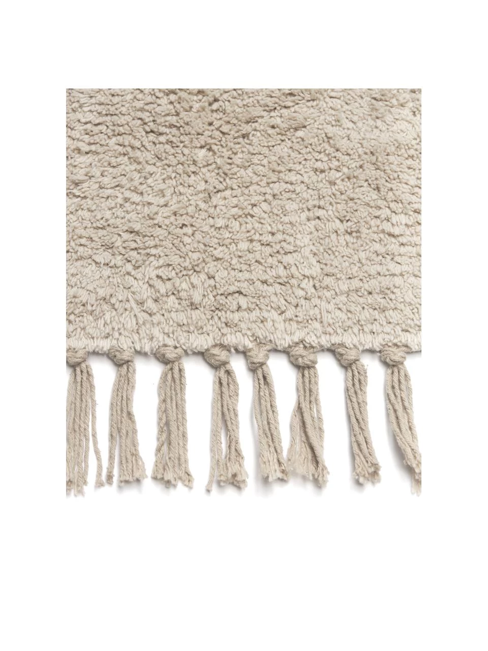 Westwing Collection Runder Baumwollteppich Daya mit Fransen, handgetuftet, Ø 110 cm (Größe S) 4 Westwing Collection Runder Baumwollteppich Daya mit Fransen, handgetuftet, Ø 110 cm (Größe S) – Bild 2