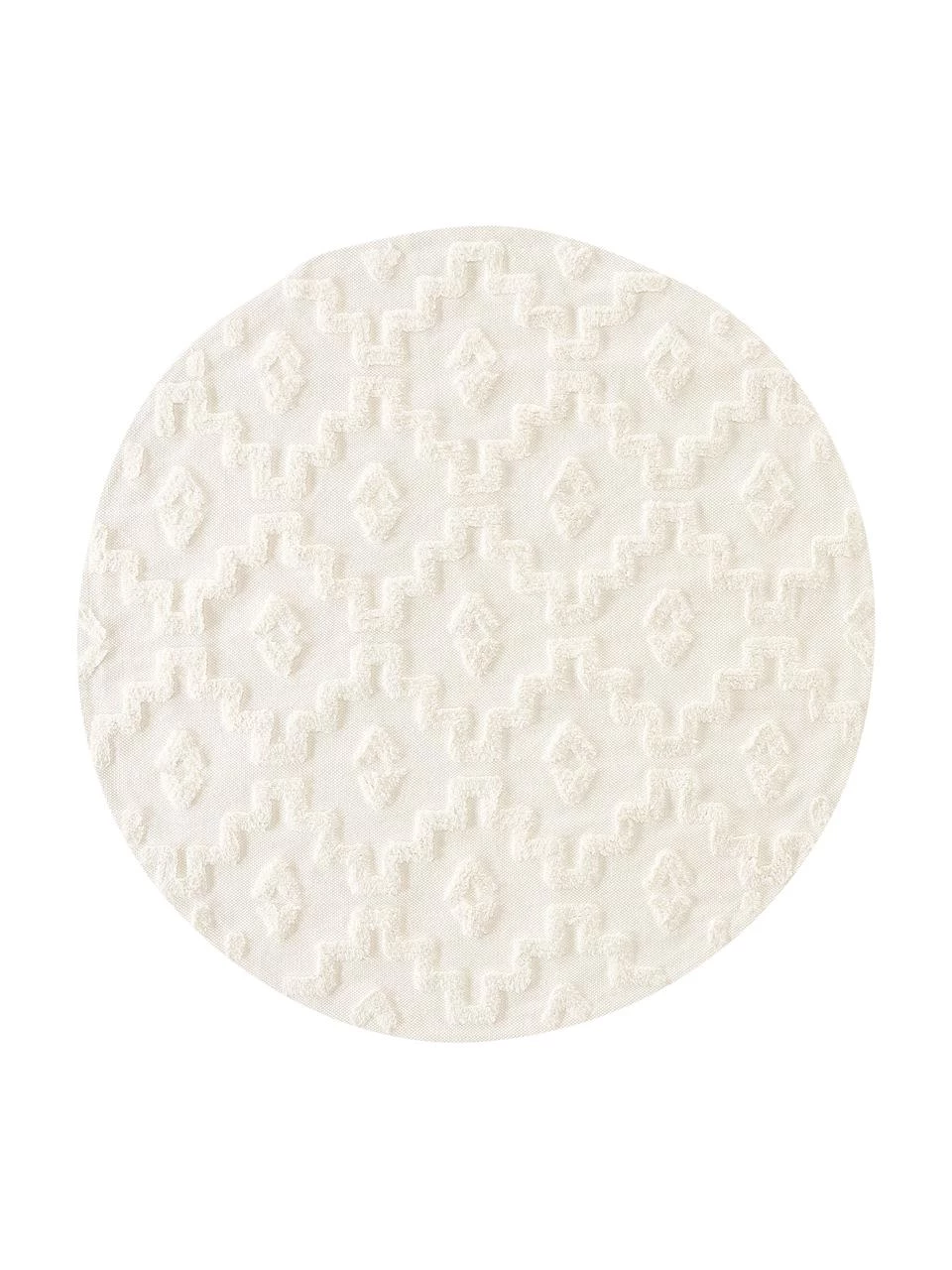 Westwing Collection Runder Baumwollteppich Idris mit erhabender Hoch-Tief-Struktur, Ø 120 cm (Größe S) 3 Westwing Collection Runder Baumwollteppich Idris mit erhabender Hoch-Tief-Struktur, Ø 120 cm (Größe S)