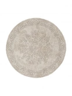 Westwing Collection Runder Chenilleteppich Nalia im Vintage Style, handgewebt, Ø 120 cm (Größe S)