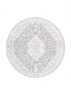 Westwing Collection Runder Chenilleteppich Neapel im Vintage Style, handgewebt, Ø 120 cm (Größe S)