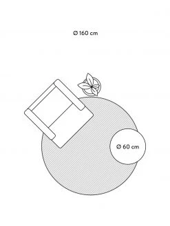 Runder In- & Outdoor-Teppich Nador mit Hoch-Tief-Effekt, Ø 160 cm (Größe L) -Teppiche Verkaufsgeschäft Runder In and Outdoor Teppich Nador mit Hoch Tief Effekt 4