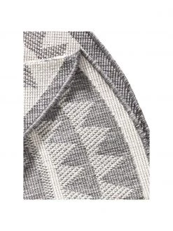 Runder In- & Outdoor-Wendeteppich Jamaica in Grau/Creme, Ø 200 cm (Größe L) -Teppiche Verkaufsgeschäft Runder In and Outdoor Wendeteppich Jamaica in GrauCreme 3