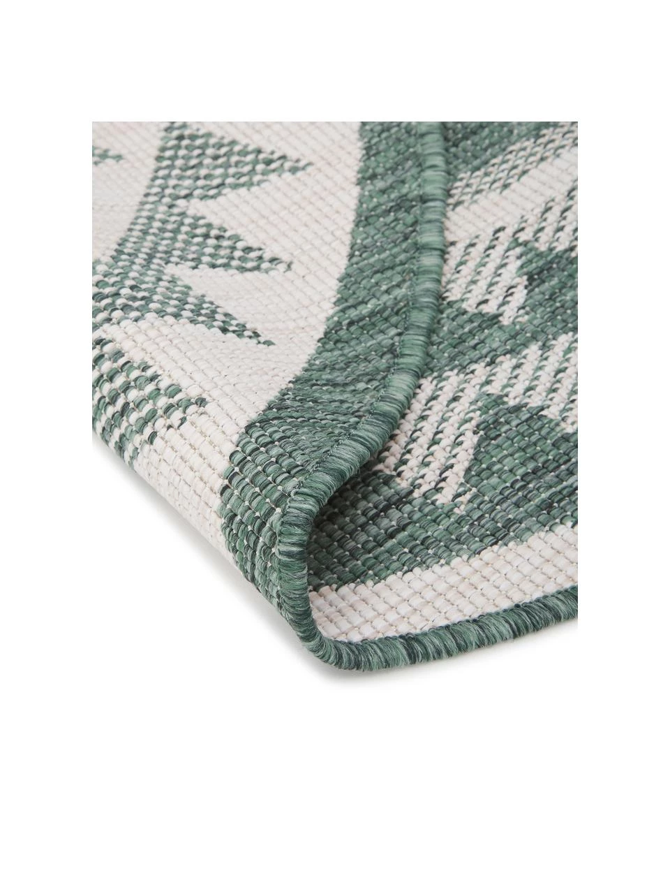 Runder In- & Outdoor-Wendeteppich Jamaica in Grün/Creme, Ø 140 cm (Größe M) 8 Runder In- & Outdoor-Wendeteppich Jamaica in Grün/Creme, Ø 140 cm (Größe M) – Bild 6