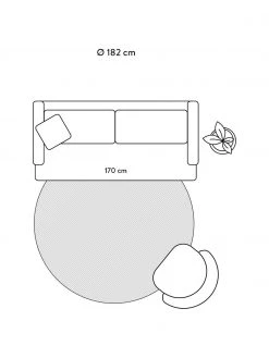 Bloomingville Runder Jute-Teppich Benita im Boho Style, Ø 182 cm (Größe L) -Teppiche Verkaufsgeschäft Runder Jute Teppich Benita im Boho Style 3