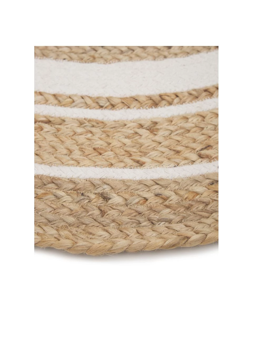 Westwing Collection Runder Jute-Teppich Clover, handgefertigt, Ø 120 cm (Größe S) 4 Westwing Collection Runder Jute-Teppich Clover, handgefertigt, Ø 120 cm (Größe S) – Bild 2