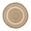 Westwing Collection Runder Jute-Teppich Clover, handgefertigt, Ø 120 cm (Größe S)