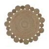 Westwing Collection Runder Jute-Teppich Niago im Boho Style, handgefertigt, Ø 150 cm (Größe M) -Teppiche Verkaufsgeschäft Runder Jute Teppich Niago im Boho Style handgefertigt