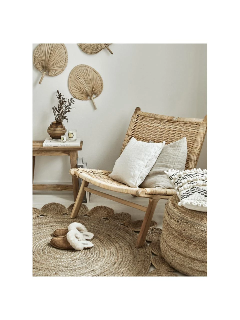 Westwing Collection Runder Jute-Teppich Niago im Boho Style, handgefertigt, Ø 150 cm (Größe M) 5 Westwing Collection Runder Jute-Teppich Niago im Boho Style, handgefertigt, Ø 150 cm (Größe M) – Bild 3