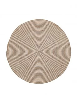 Runder Jute-Teppich Samy mit Spiralmuster in Beige/Weiß, Ø 100 cm (Größe XS)Nur noch 1 Artikel verfügbar