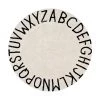 Lorena Canals Runder Teppich ABC mit Buchstaben Design, waschbar, Ø 150 cm (Größe M) -Teppiche Verkaufsgeschäft Runder Teppich ABC mit Buchstaben Design waschbar
