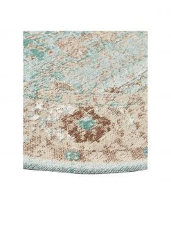 Westwing Collection Runder Vintage Chenilleteppich Rimini in Türkis-Braun, handgewebt, Ø 150 cm (Größe M)Nur noch wenige verfügbar 10 Westwing Collection Runder Vintage Chenilleteppich Rimini in Türkis-Braun, handgewebt, Ø 150 cm (Größe M)Nur noch wenige verfügbar -Teppiche Verkaufsgeschäft Runder Vintage Chenilleteppich Rimini in Turkis Braun handgewebt 2