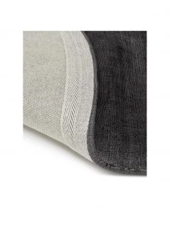 Westwing Collection Runder Viskoseteppich Jane in Anthrazit-Schwarz, handgewebt, Ø 120 cm (Größe S) -Teppiche Verkaufsgeschäft Runder Viskoseteppich Jane in Anthrazit Schwarz handgewebt 4