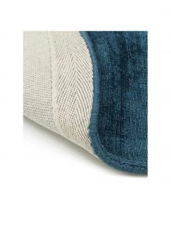 Westwing Collection Runder Viskoseteppich Jane in Dunkelblau, handgewebt, Ø 120 cm (Größe S) 12 Westwing Collection Runder Viskoseteppich Jane in Dunkelblau, handgewebt, Ø 120 cm (Größe S) -Teppiche Verkaufsgeschäft Runder Viskoseteppich Jane in Dunkelblau handgewebt 4