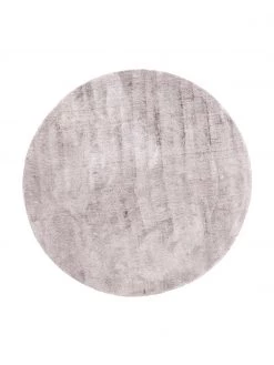 Westwing Collection Runder Viskoseteppich Jane in Flieder, handgewebt, Ø 115 cm (Größe S)