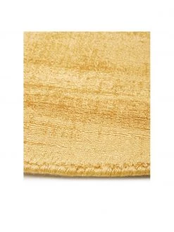 Westwing Collection Runder Viskoseteppich Jane in Senfgelb, handgewebt, Ø 120 cm (Größe S)Nur noch 1 Artikel verfügbar -Teppiche Verkaufsgeschäft Runder Viskoseteppich Jane in Senfgelb handgewebt 3