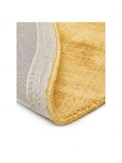 Westwing Collection Runder Viskoseteppich Jane in Senfgelb, handgewebt, Ø 120 cm (Größe S)Nur noch 1 Artikel verfügbar -Teppiche Verkaufsgeschäft Runder Viskoseteppich Jane in Senfgelb handgewebt 4