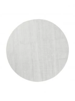 Westwing Collection Runder Viskoseteppich Jane in Silbergrau, handgewebt, Ø 120 cm (Größe S)