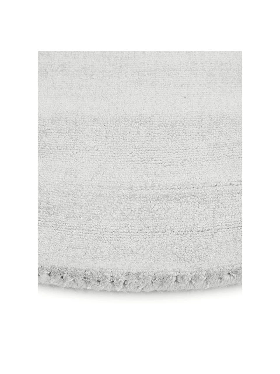 Westwing Collection Runder Viskoseteppich Jane in Silbergrau, handgewebt, Ø 120 cm (Größe S) 6 Westwing Collection Runder Viskoseteppich Jane in Silbergrau, handgewebt, Ø 120 cm (Größe S) – Bild 4