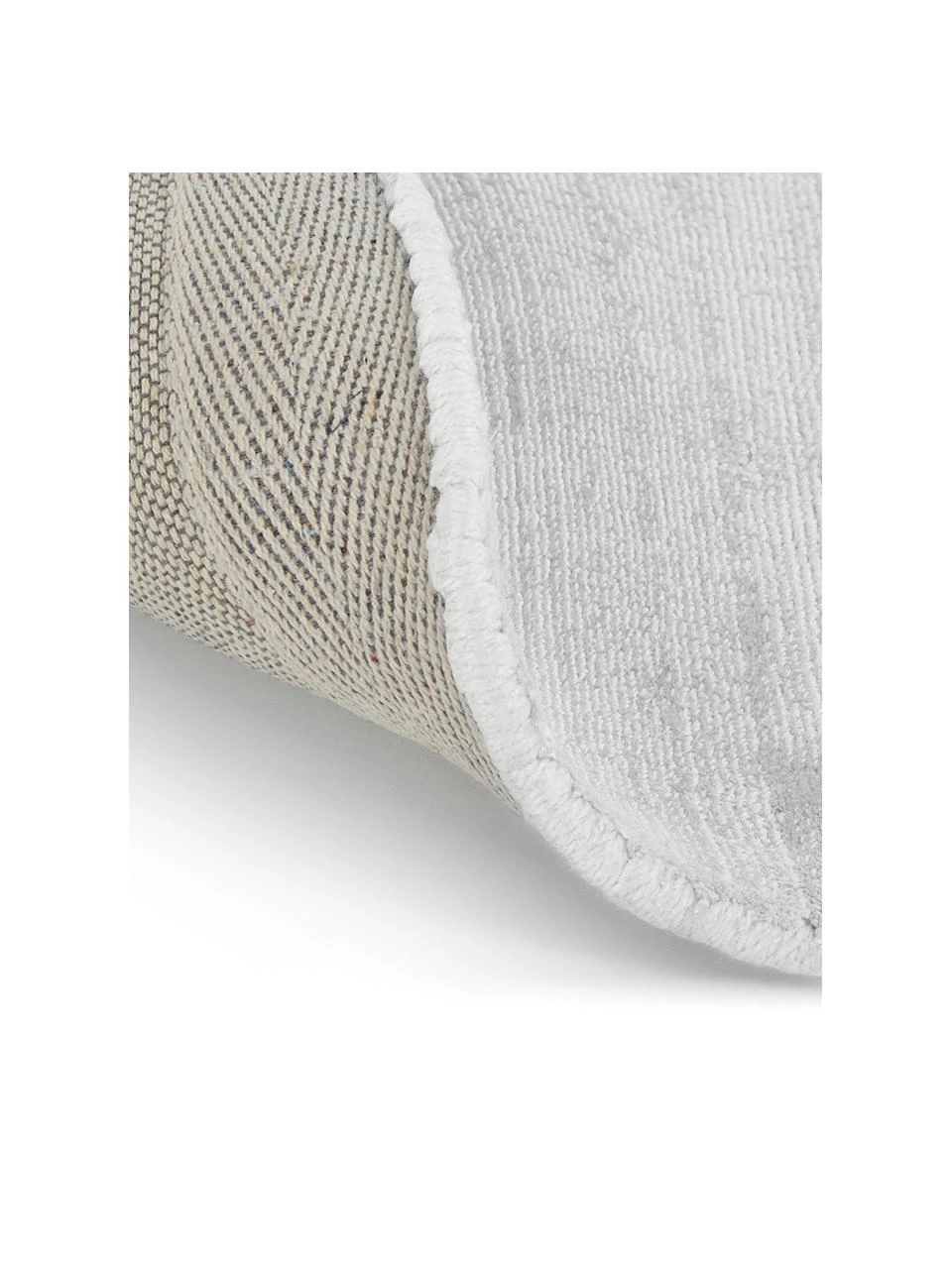Westwing Collection Runder Viskoseteppich Jane in Silbergrau, handgewebt, Ø 120 cm (Größe S) 7 Westwing Collection Runder Viskoseteppich Jane in Silbergrau, handgewebt, Ø 120 cm (Größe S) – Bild 5