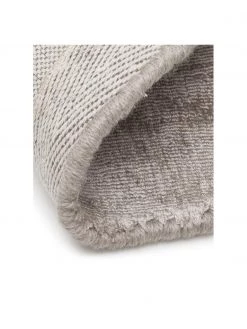 Westwing Collection Runder Viskoseteppich Jane in Taupe, handgewebt, Ø 120 cm (Größe S) -Teppiche Verkaufsgeschäft Runder Viskoseteppich Jane in Taupe handgewebt 4