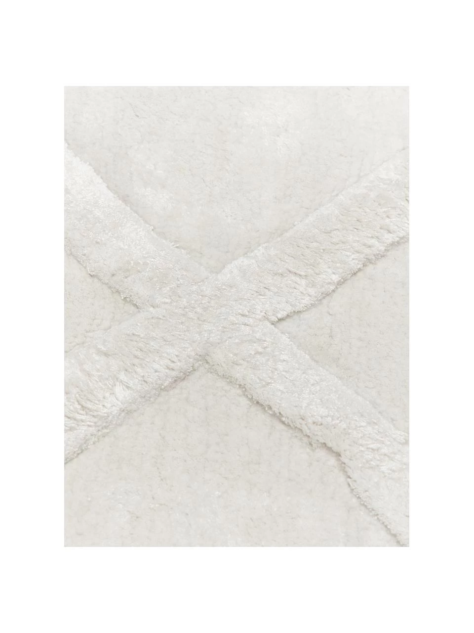 Westwing Collection Runder Viskoseteppich Shiny in Silbergrau mit Rautenmuster, Ø 120 cm (Größe S) 6 Westwing Collection Runder Viskoseteppich Shiny in Silbergrau mit Rautenmuster, Ø 120 cm (Größe S) – Bild 4