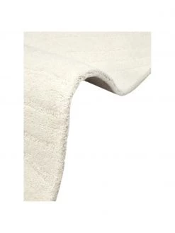 Westwing Collection Runder Wollteppich Aaron in Cremewei&szlig;, handgetuftet, Ø 120 cm (Größe S) -Teppiche Verkaufsgeschäft Runder Wollteppich Aaron in Cremeweiss handgetuftet 5